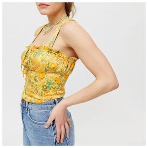 Urban Outfitters Valentina Cropped Bustier Tank Top